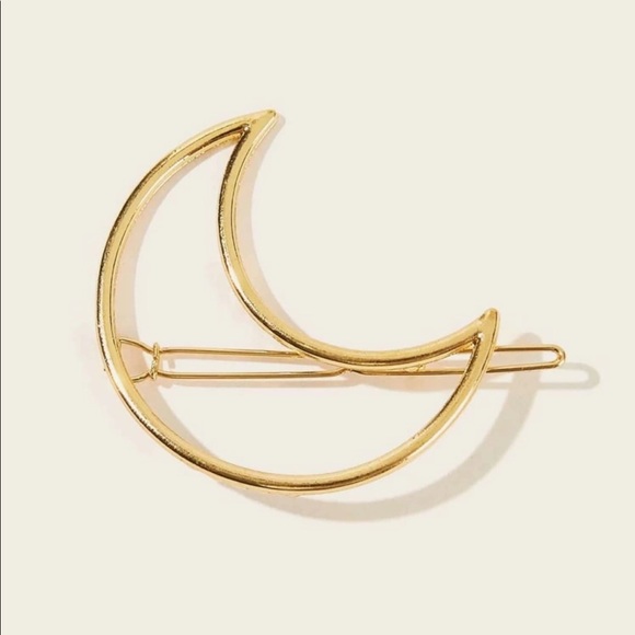 3/$30 Gold Moon Hair Clip - Picture 5 of 6